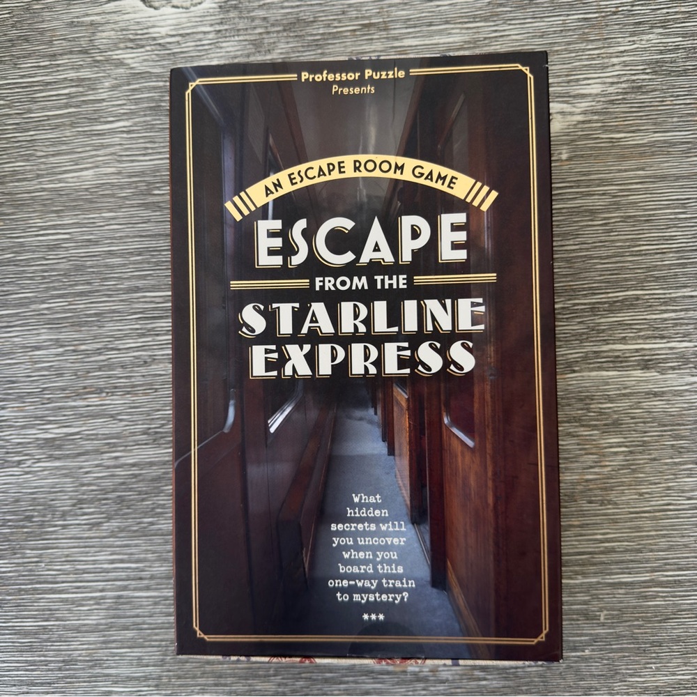 Escape Game Professor Puzzle Escape from the Starline Express Game - New In Box